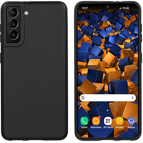 mumbi Hülle kompatibel mit Samsung Galaxy S21 Handy Case Handyhülle, schwarz, 31534