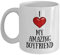 Regalo de novio Amo a mi increíble novio Taza Novedad Corazón Taza de café Q1ZBH1