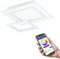 Eglo connect.z Smart Home Led pannello Savatarila-Z, ZigBee, app e controllo vocale, colore luce regolabile, dimmerabile, lampada da soffitto in metallo bianco