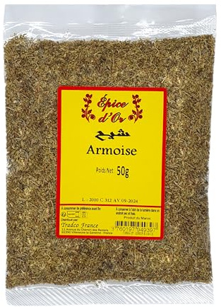 Armoise 50g - Epice d'Or, Authentique, 100% Naturelle, Sans Additifs, Sans Conservateurs