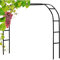 Rosenbogen Gartenbogen Pergola Kletterpflanzen Spalier cortenstahl Rankhilfe Torbogen Rosen Rankgitter für Gartenlaube Terrasse Hinterhof ø 19 mm (Größe : 350 x 240cm)