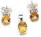 Goyal Jewels Citrin Edelstein Solid 925 Sterling Silber Ohrstecker mit Anhänger Schönes Set Handgemachter Schmuck GTST09