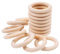 REAQUE 15 Stücke Holzringe zum Basteln, Ø 60mm x 10mm Dicke, Natürliche Runde Holzkreise, Makramee Holzring, Holz Kunst Unvollendeter Ring Kreis für DIY Anhänger, Wandbehang, Traumfänger, Handwerk