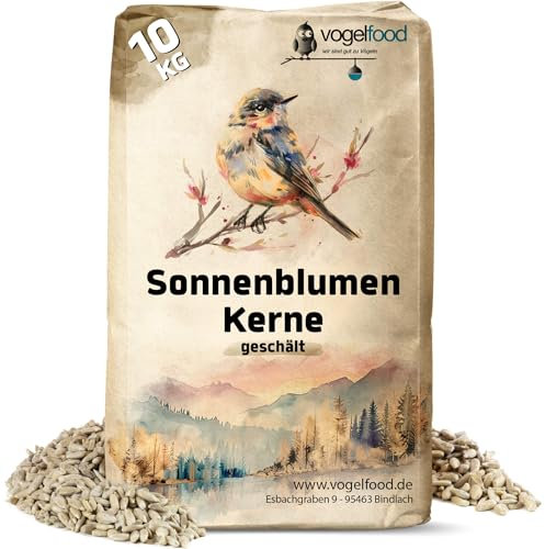 Liebesvogel für Wildvögel Sonnenblumenkerne geschält 10 kg Vogelfutter für Wildvögel