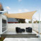 AXT SHADE Toldo Vela de Sombra Impermeable Rectangular 3x4,5m Protección Rayos UV para Exterior Terraza Patio Jardín-Arena
