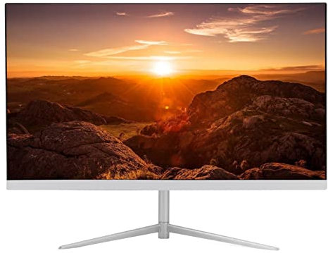 21,5-Zoll-, Tragbarer HD- mit 1920 X 1080, Ultraschlank, 75 Hz, mit HDMI-, VGA-, DC-Anschluss, Hohem Kontrast und Hoher Helligkeit (Weiß)
