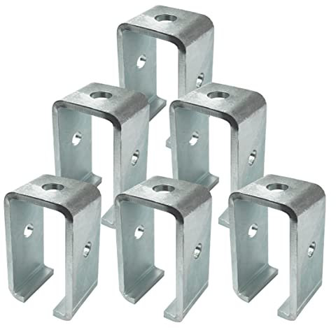 SIWOOD Kanalwagen Schienenaufhänger Halterung für P1834-EG, 3,8 x 9,5 cm Zwischenhalterung für alle 3,8 cm K-Trolleyschienen, 6 Stück