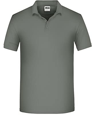 James & Nicholson Herren BIO Workwear Polo - Pflegeleichtes und strapazierfähiges Polo | Farbe: dark-grey | Grösse: L