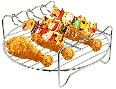 SPARES2GO 7 Inch Round Shelf Rack Compatible with Morphy Richards 480005 Air Fryer