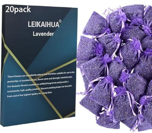 “Lavender Filled Bags Drawers, Lavendel Duftsäckchen -20X7g-kleiderschrank duft- Mottenschutz für Kleiderschrank-Auto Duft-Raumduft - Lavendel getrocknet-Lavendelsäckchen