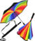 iX-brella Reverse-Regenschirm - umgedreht zu öffnen - schwarz-bunt