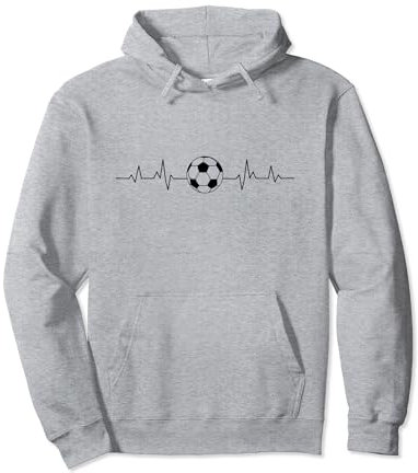 Soccer Heartbeat Minimalistischer Fußball Britische Fußballliebhaber Pullover Hoodie
