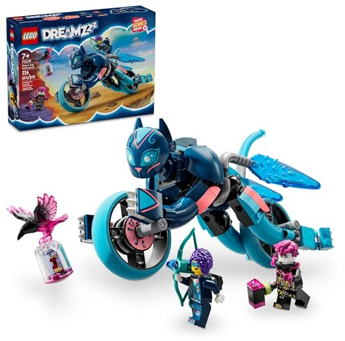 LEGO DREAMZzz 71479 Zoey's Cat Motorrad Fahrrad Spielzeug mit 2 Minifiguren, kreatives Spielzeug für Kinder ab 7 Jahren, eine Tierfigur in ein Fahrrad umbauen, Katzenspielzeug für Kinder