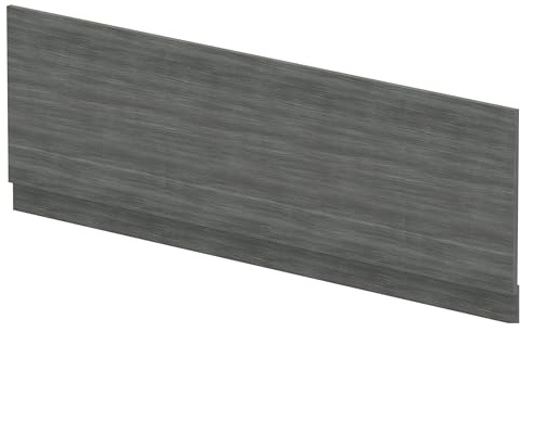 Balterley Wooden Front Bath Panel Covering with Plinth, 1700mm Bath Panel, Straight Front Bathroom Panels for Bathtub, Water Resistant Side Panels for Bathroom Baths (Woodgrain Anthracite)