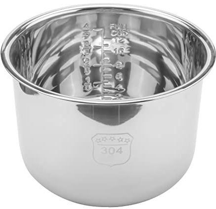 Yheonver 6L Pressure Cooker Inner Pot Rice Pressure Cooker Liner Stainless Steel Inner Pot Minute Pressure Cooker Liner