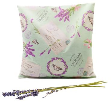 Lavendelkissen - Grün - Duftkissen handgenäht mit 85g Lavendelblüten aus der Provence - Lavendel Kissen