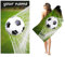 Fadaing Personalisiert Fußball Strandtuch Mit Namen, Fußball Handtuch mit Namen Badetuch für Jungen, Mikrofaser Strandtuch Groß 90x180cm Badetuch Handtuch Fußball für Strand (40 x 80 cm,1)