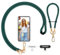 MoKo Handykette Universal, Verstellbar Schlüsselband mit Handschlaufe, Handyband Handy Lanyard zum Umhängen, Umhänge-Handyband × 1, Handschlaufe x 1, Lanyard-Patch × 2, Grün