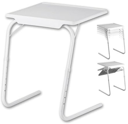 ECOVELO Mesa Plegable multiposición Auxiliar Table-Mate con 6 Niveles de Altura y 3 Esquinas, Mesa Multiusos Ajustable
