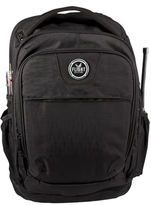 Flight Outfitters Aviator Pro Spacious Durable Comfortable Padded Carry On Travel Backpack with Multiple Pockets for Men & Women, Black