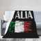 Bronzefarbene Vintage-Decke mit italienischer Flagge, Italien, weiche Flanelldecke, Mikrofaser-Überwurfdecke, warme Bettdecke für alle Jahreszeiten, für Wohnzimmer, Sofa, Stühle, Couch, Kinderbett, 10