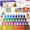 ZPQAODI 38 colores Batik Kit para teñir tela y ropa, kit de teñido de lazo creativo para manualidades, kit de batik todo en uno para niños y adultos, con botellas de compresión, bandas de goma,