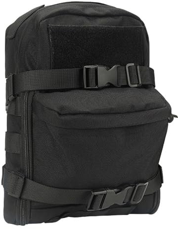 Tactical Molle Hydration Backpack,2L Small Hydration Pack,Water Bladder Carrier Pack,Molle Hydration Pouch,for Vest Backpack Plate Carrier Outdoor Hiking Gravel Cycling Mountain Biking (Black, 2L)