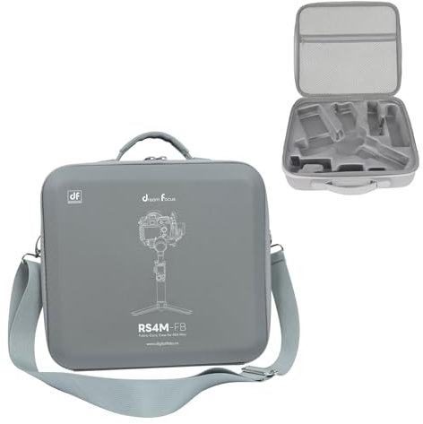 DF DIGITALFOTO Estuche Ligero para el RS4 Mini con Correa para el Hombro,Resistente Agua y a Los Golpes,Funda Protectora Rígida para Fotografía al Aire Libre,Compatible con dji RS4 Mini Creator Combo