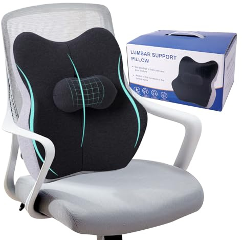 WUSUPU Lendenwirbelstützkissen,Ergonomisches Rückenkissen Aus Memory Foam,Orthopädisches Lendenkissen, Lordosenstütze Auto für Bürostuhl,Gaming-Stuhl,Liege Zur Linderung von Rückenschmerzen