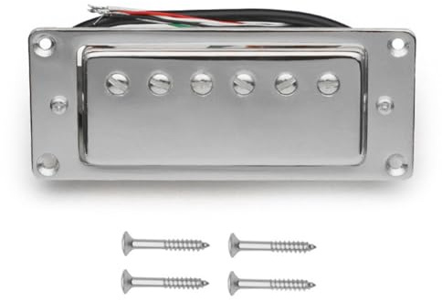Uxsjakjsd E -Gitarre Humbucker Pickup 6 Hole für LP Gitarre Universal Fit Silber