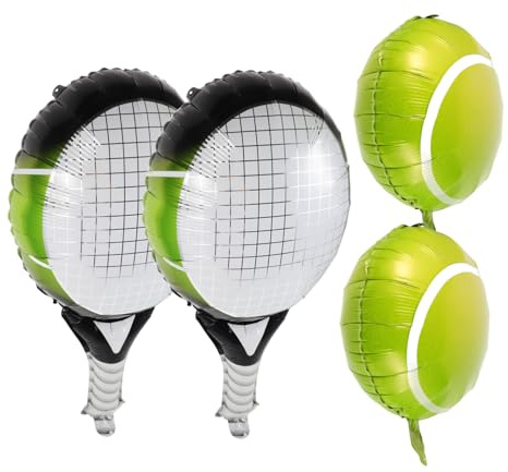 Balacoo Aufblasbare Tennisball und Tennisschläger Luftballons Teiliges Partydekorationsset für Sportmotto Geburtstage Vielseitige Hängende Tennis Girlanden für Sportveranstaltungen und