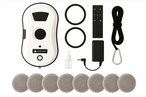 Genérico Robot Limpiacristales 3 en 1 con Spray Automático – 5600 Pa de Potencia, Control por App y Mando, Sistema de Seguridad Anti-caídas, 8 paños de Microfibra Gratis.