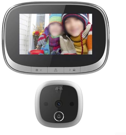 ComfyHarbor 4.3 Inch LCD Screen Digital Door Viewer Doorbell Camera With Motion Detection Recording, Infrared, And Wide 180 Degree Viewing Angle For Security