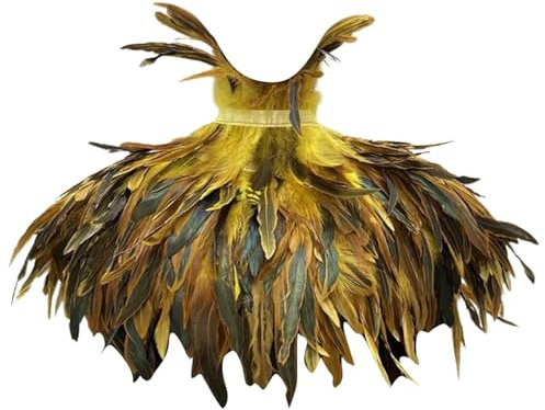 2026 Kostüm-Kostüme, Gothic-Feder-Schal, Truthahn-Schal, Huhn, Make-up, Bühnenzubehör, Umhang