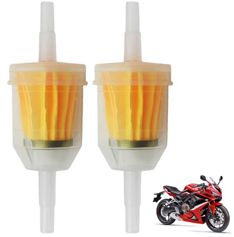 2 Stück Kraftstofffilter 6mm / 8mm,Universal Kraftstofffilter zum Filtern | Benzinfilter für Rasenmäher Moped Motorrad Benzinmotoren Maschinen,Hochwertiger In-Line Benzinfilter Gasöl Flüssigkeitsfilter