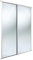 Spacepro Value twinpack 762mm 3mm silver mirror/white frame/trackset