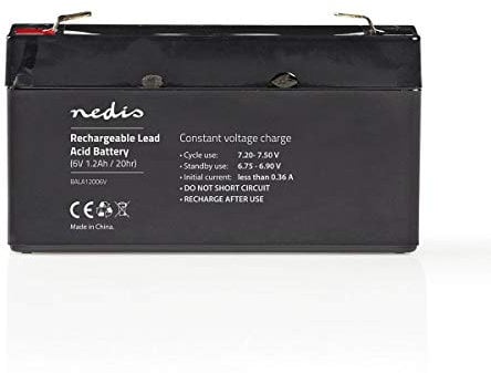 Nedis Rechargeable Lead Acid Battery - 6V 1200mAh