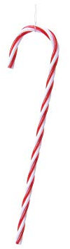 Christbaumschmuck Kunststoff 9cm x 6 Stück Zuckerstangen Weihnachtskugeln Candycane rot weiß/Faccio IO S.R.L. Addobbo Bonbons 9 cm