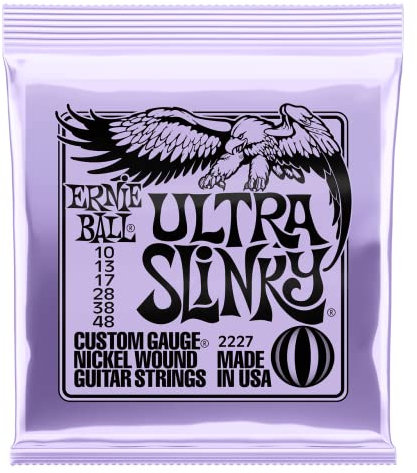 Ernie Ball, Ultra Slinky Nickel Wound, Corde per chitarra elettrica, diametro 10-48