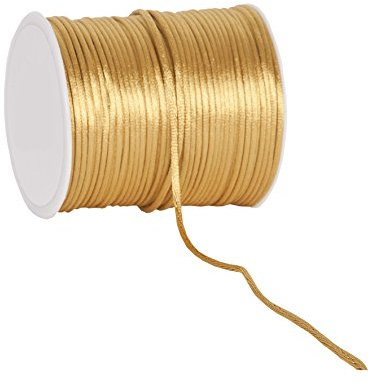 Antique gold silk rattail cord 2mm x 5 Metres cut from roll