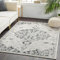Livabliss Asmara Vintage Teppich Groß - Wohnzimmer 120x170 cm, Esszimmer, Schlafzimmer - Orientalischer Boho Style - Carpet Living Room, Bunter Muster, Grau, Schwarz und Weiß
