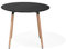 Industrieller Esszimmertisch diam. 90 cm MDF-Platte/Buchenholz schwarz Bovio