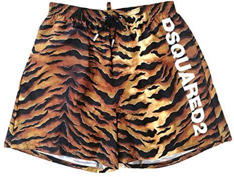 Dsquared Costume da Bagno Uomo Boxer Shorts Tiger Camouflage D7N563430.218 tg.48