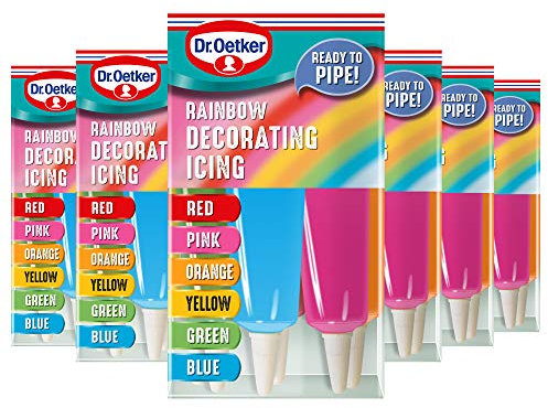 Dr. Oetker Rainbow Decorating Icing, 684g, Pack of 6 x 114g