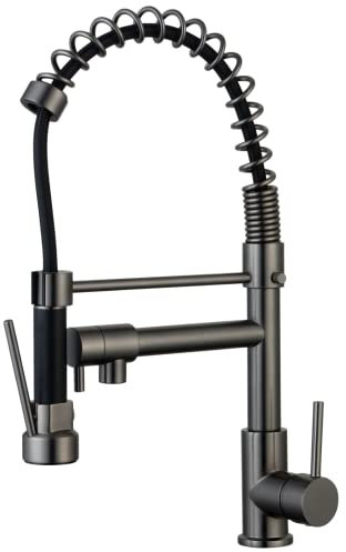 Essebagno Big Pro Spültischarmatur mit Brause in Gun-Metal