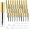 40 Pieces 10 ml Empty Mascara Tubes Eyelash Wand Refillable Clear Bottles Eyelash Cream Container Bottle with 4 Pieces Transparent Funnels Transferring Castor Oil for DIY Cosmetics, Golden,