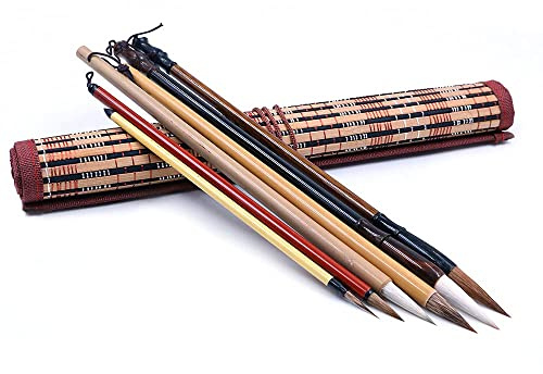 CENPEK 6Pcs-set eccellente cinese calligrafia pennello Kanji giapponese Sumi disegno pennello