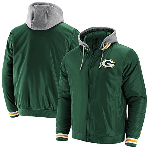 Fanatics Green Bay Packers NFL Sateen Hooded College Jacke - L