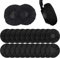 Moxamo 100 fundas para auriculares, elásticas, desechables, para la mayoría de los auriculares, con almohadillas de 8,5 a 11 cm, color negro