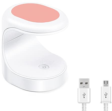 ANGNYA Mini lampe à ongles UV LED - Mini lampe UV pour gel - Séchoir à ongles - Lampe UV portable pour nail art - Séchage rapide pour le bricolage à la maison en salon de manucure (Rose)…